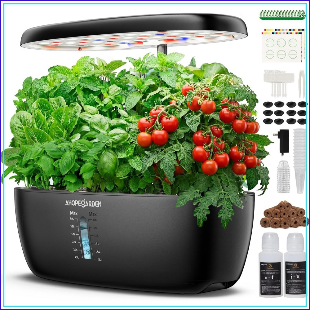 Hydroponic Kit - 12-pojemnikowy ogród hydroponiczny z oświetleniem LED,